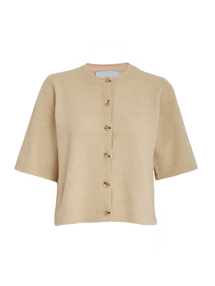 Minus MSJanna Knit Cardigan Cardigans 9015M Sand Gray Melange