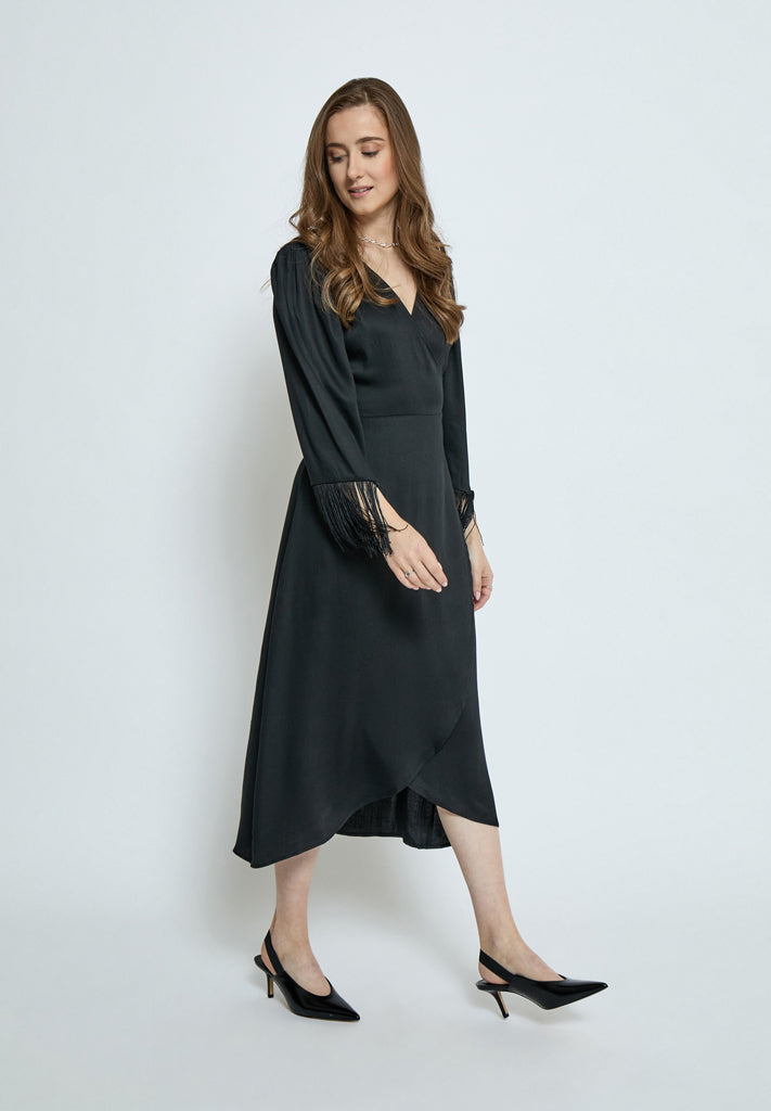 Minus MSJassie Solid Fringe Dress Dress 100 Black