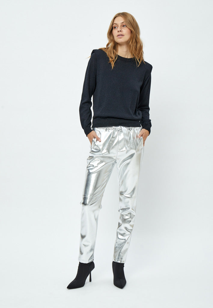 Minus MSJayda Metallic PU Pant Pant 172MET Silver Metallic