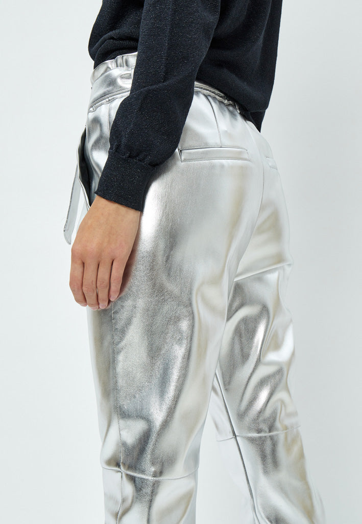 Minus MSJayda Metallic PU Pant Pant 172MET Silver Metallic