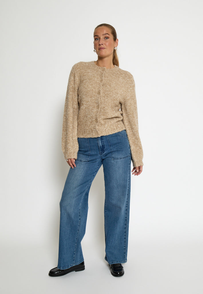 Minus MSJennie GRS Knit Cardigan Cardigans 0312M Tan Melange