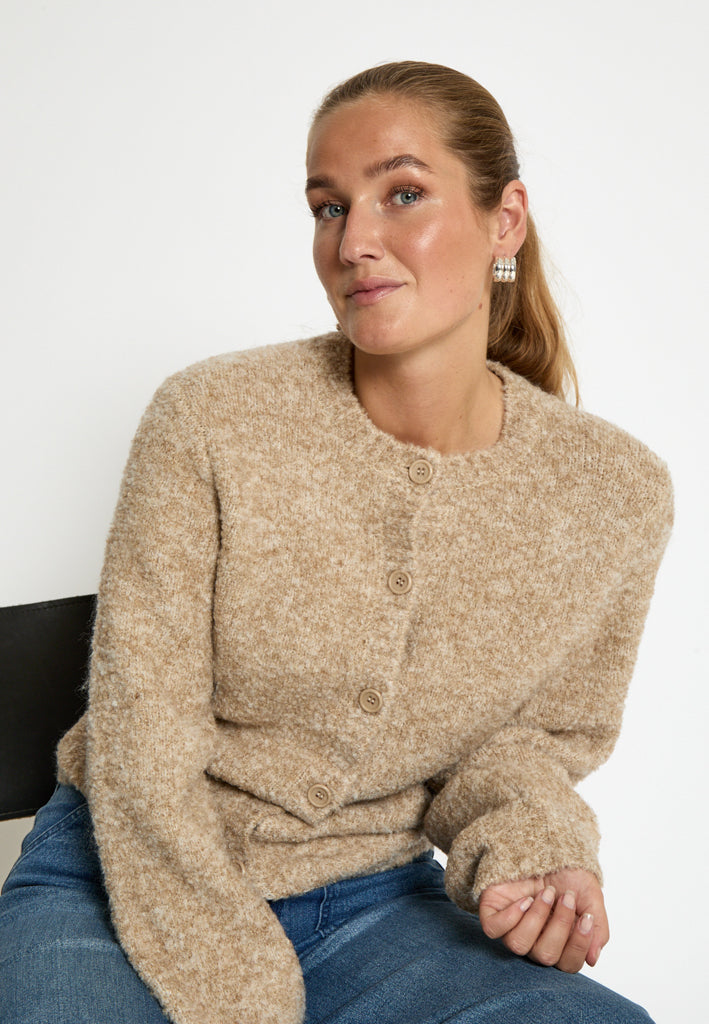 Minus MSJennie GRS Knit Cardigan Cardigans 0312M Tan Melange
