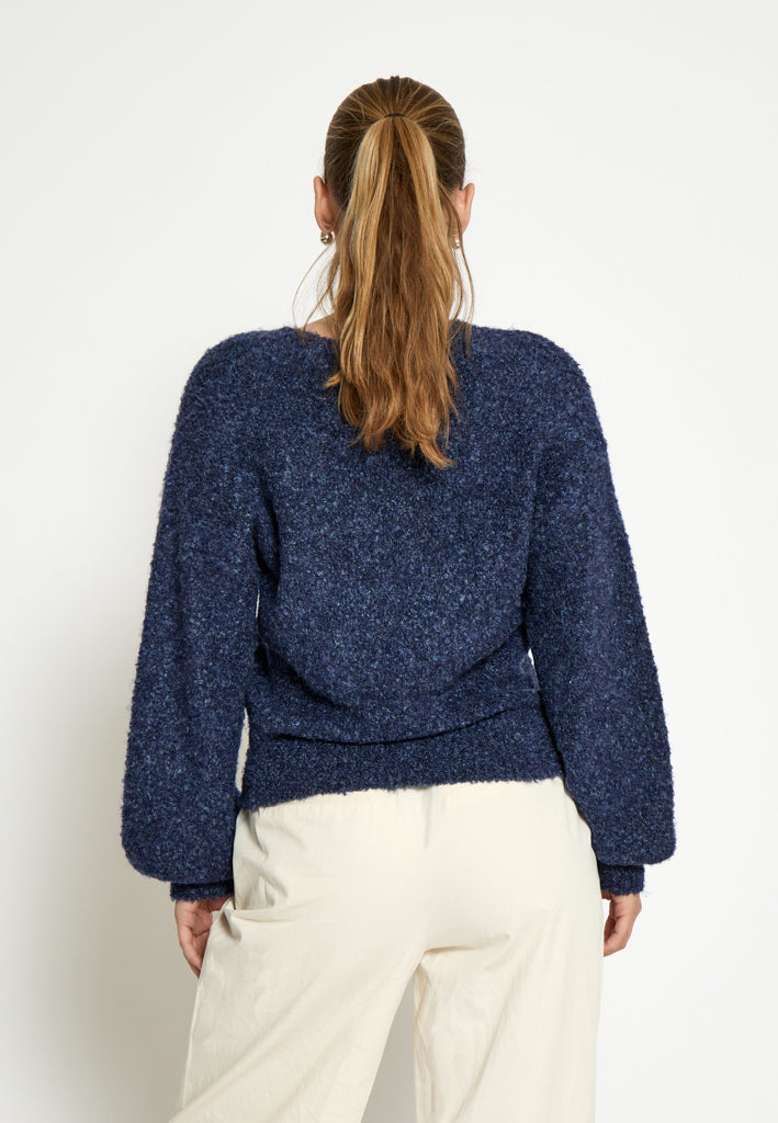 Minus MSJennie V-Neck GRS Knit Pullover Pullover 2994 SKY CAPTAIN