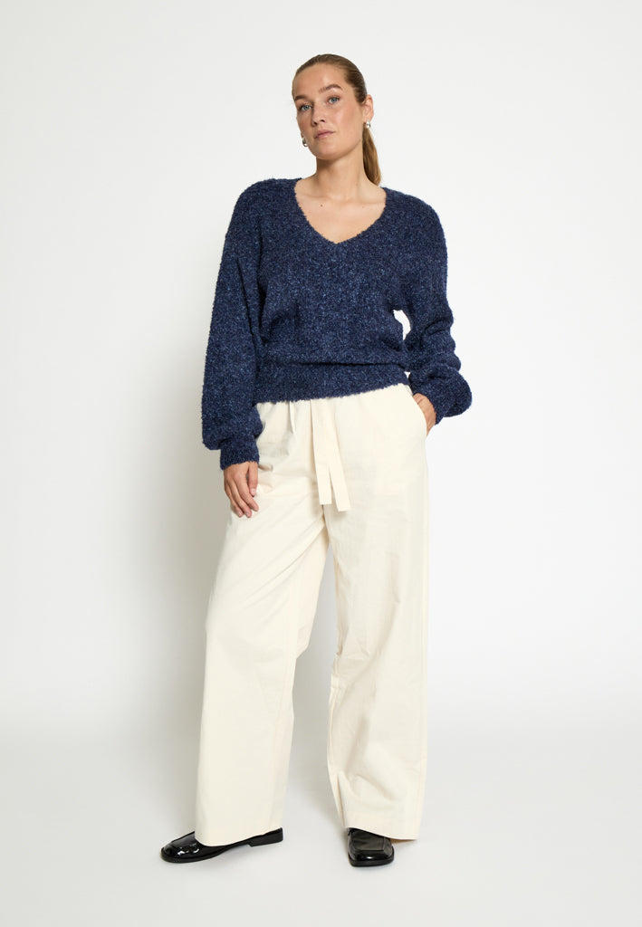 Minus MSJennie V-Neck GRS Knit Pullover Pullover 2994 SKY CAPTAIN