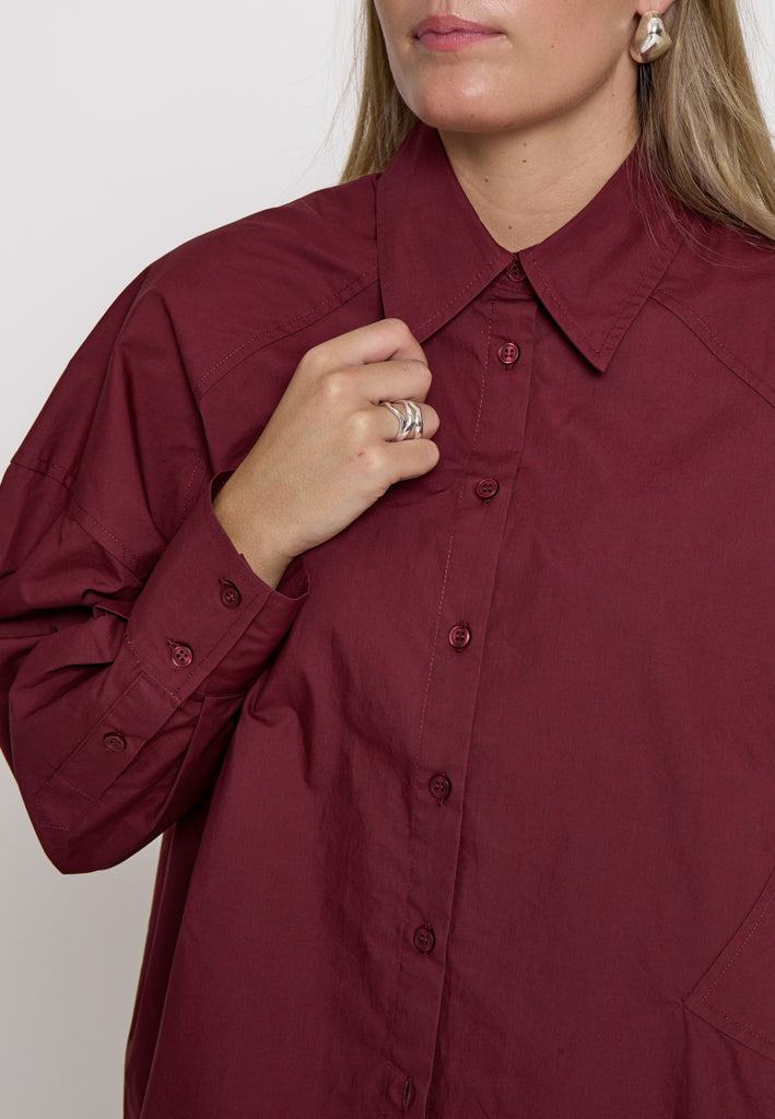 Minus MSJessa Oversize Shirt Shirt 4009 Andorra Red