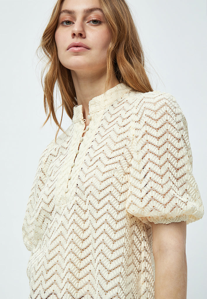 Minus MSJeva Blouse Blouse 0175 Light Birch