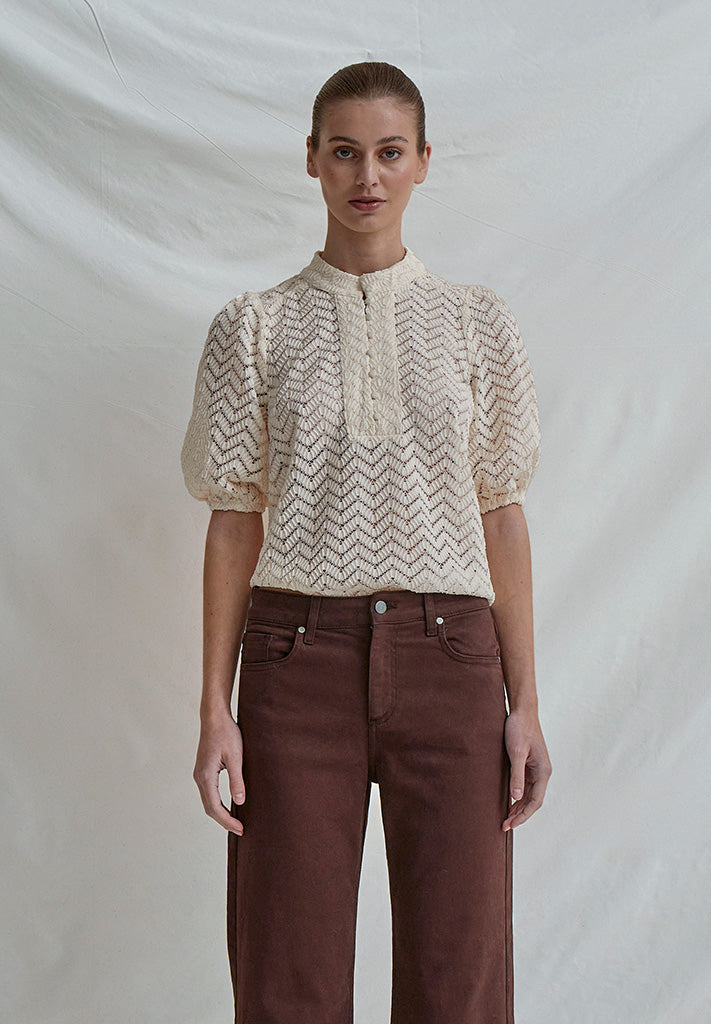 Minus MSJeva Blouse Blouse 0175 Light Birch