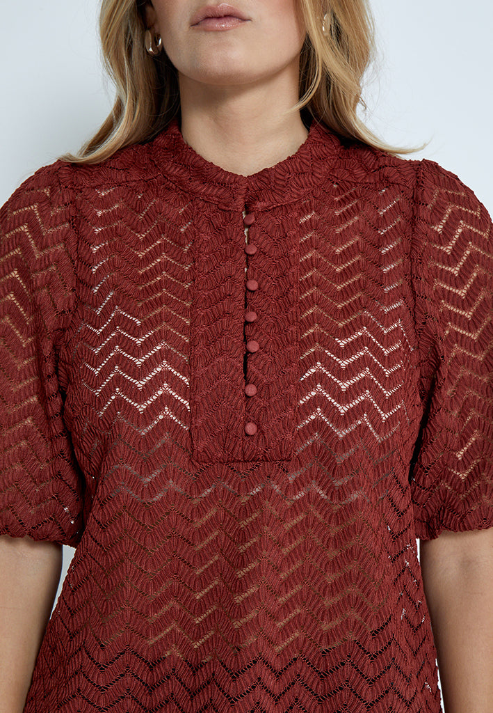 Minus MSJeva Blouse Blouse 5061 Madder Brown