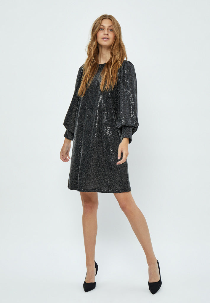 Minus MSJilana Short Dress Dress 100MET Black Metallic