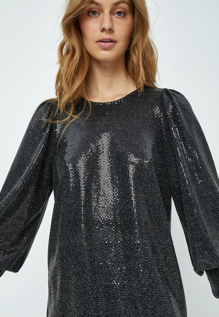 Minus MSJilana Short Dress Dress 100MET Black Metallic