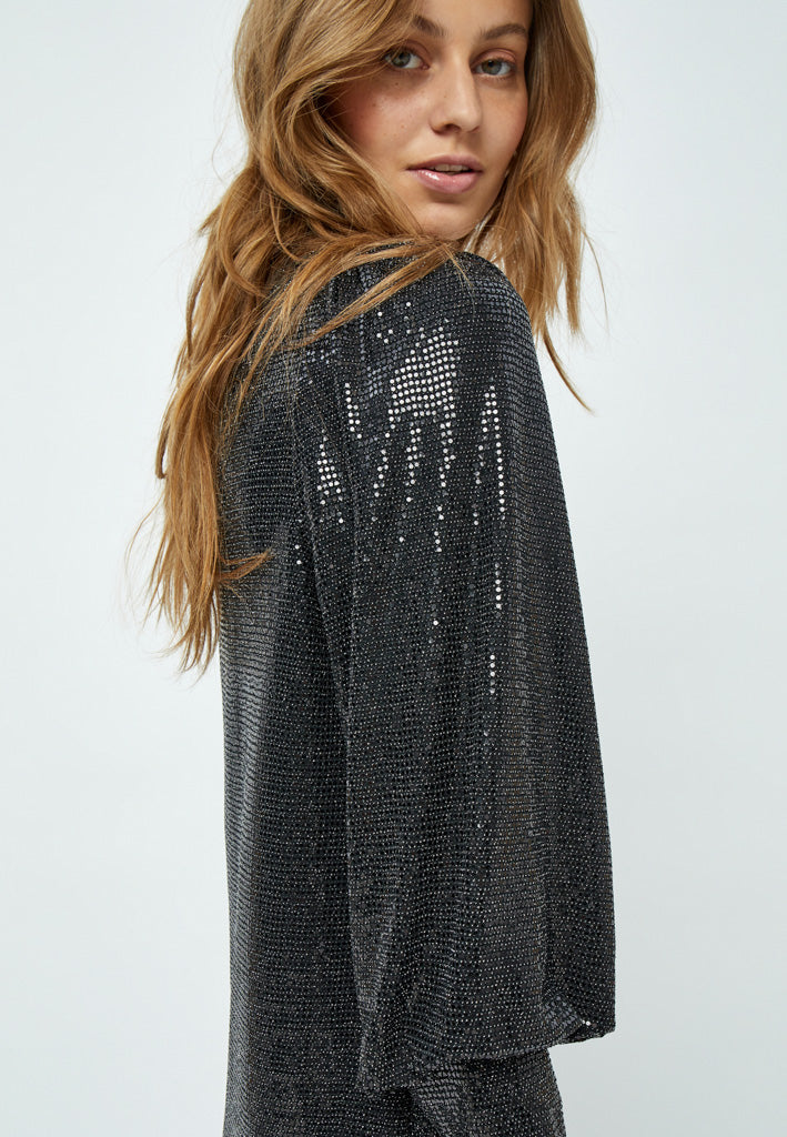 Minus MSJilana Short Dress Dress 100MET Black Metallic