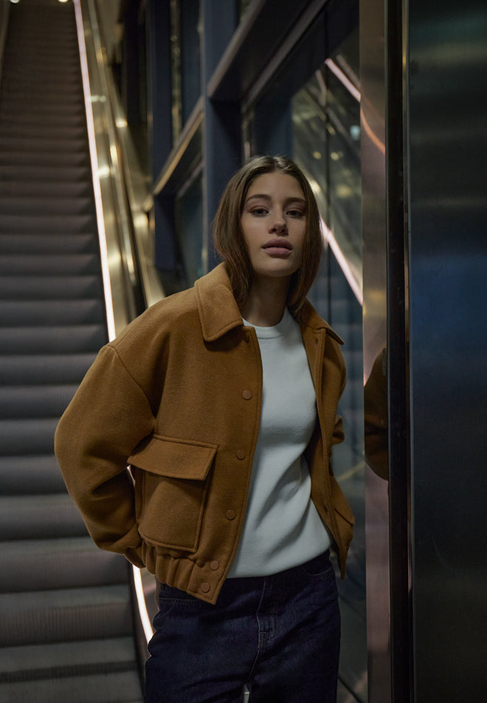 Minus MSJinna Bomber Jacket Jacket 5600 Tobacco Brown