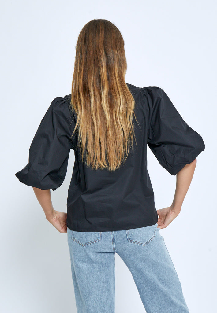 Minus MSJoa Short Sleeve Blouse Blouse 100 Black