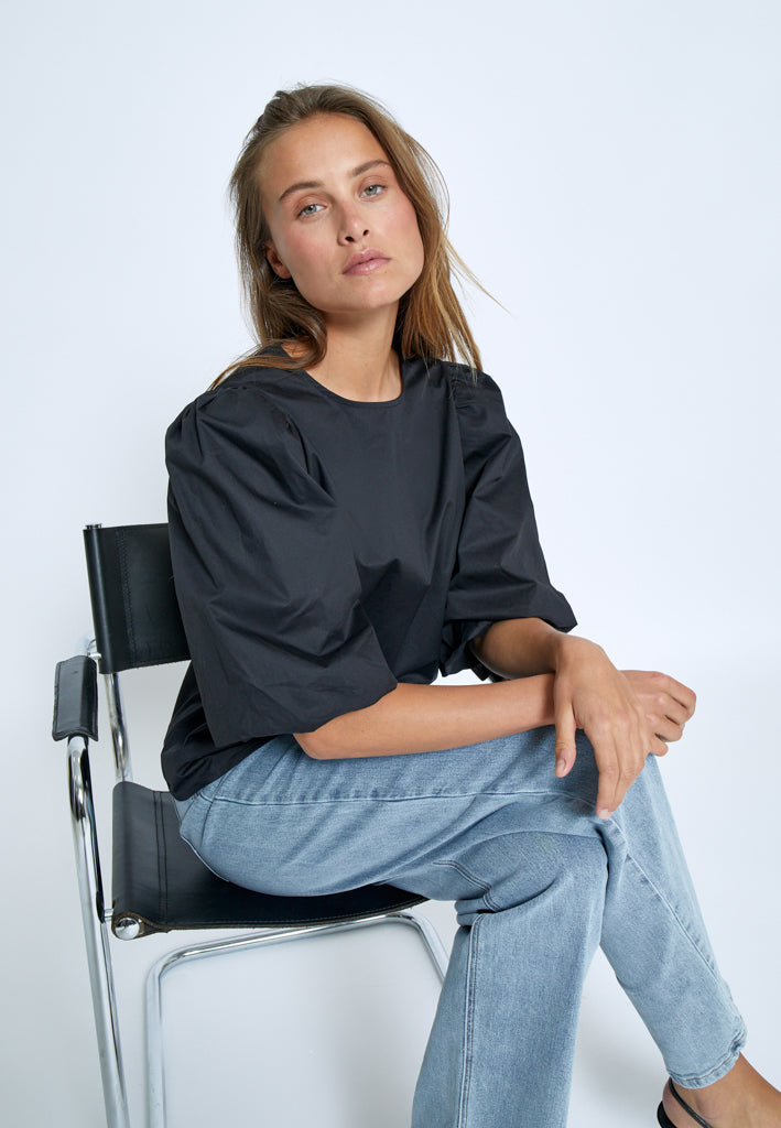 Minus MSJoa Short Sleeve Blouse Blouse 100 Black