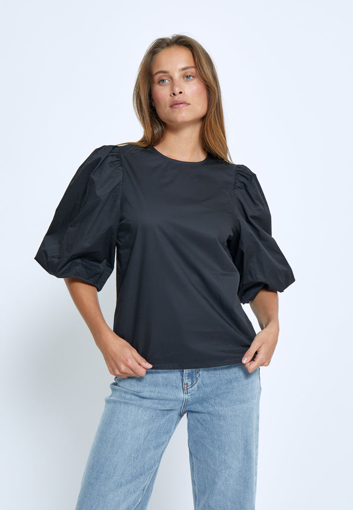 Minus MSJoa Short Sleeve Blouse Blouse 100 Black