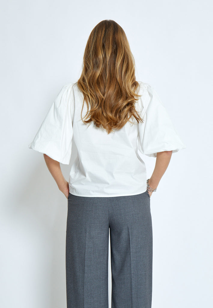 Minus MSJoa Short Sleeve Blouse Blouse 235 Cloud Dancer