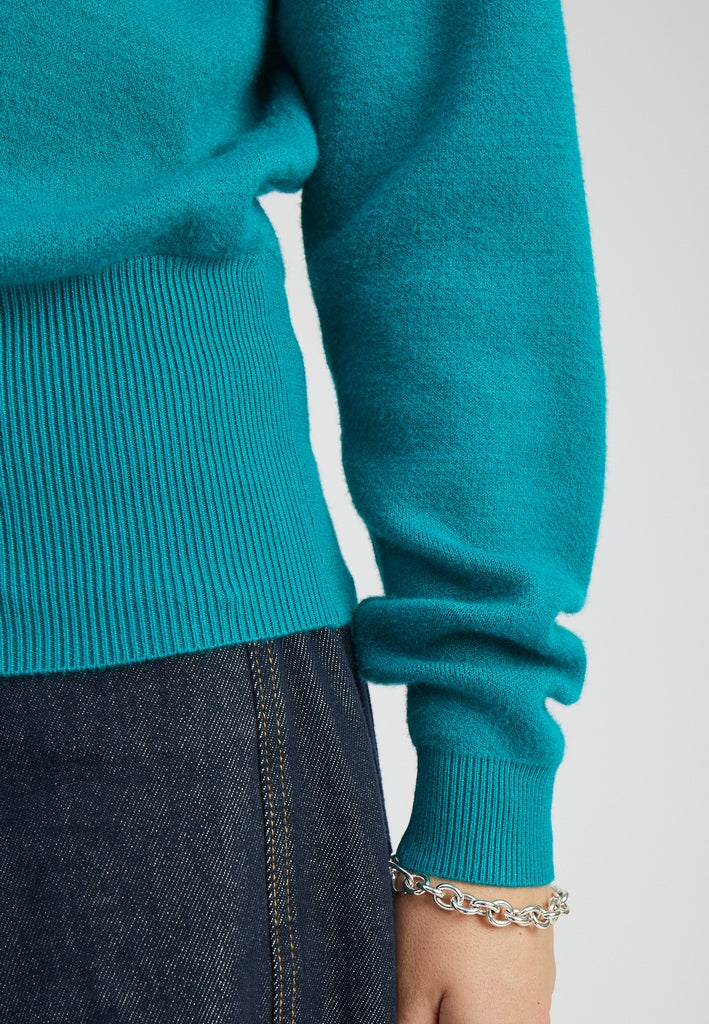 Minus MSJose Knit Turtleneck Pullover 481 Ocean Green