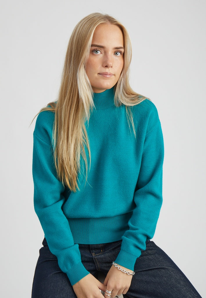 Minus MSJose Knit Turtleneck Pullover 481 Ocean Green