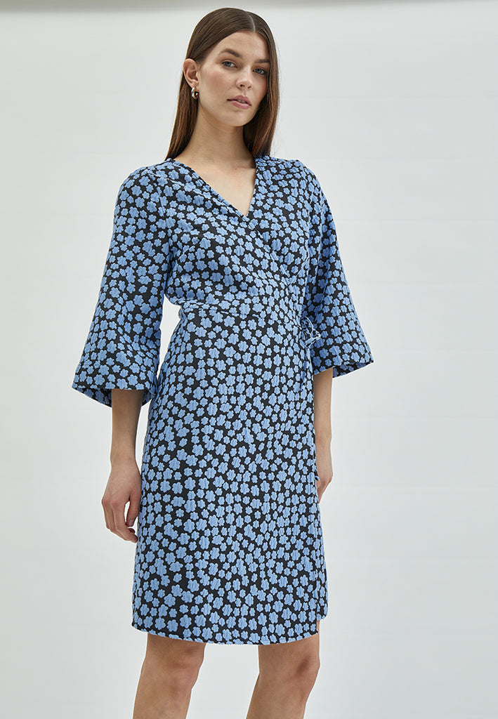 Minus MSKatrina Wrap Dress Dress 1048P Ice Blue Print