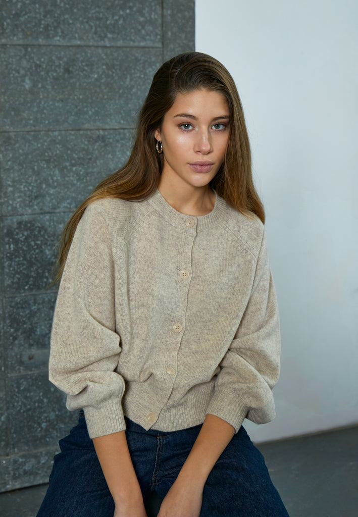 Minus MSKenna Knit Cardigan Cardigans 0273M Warm Sand Melange