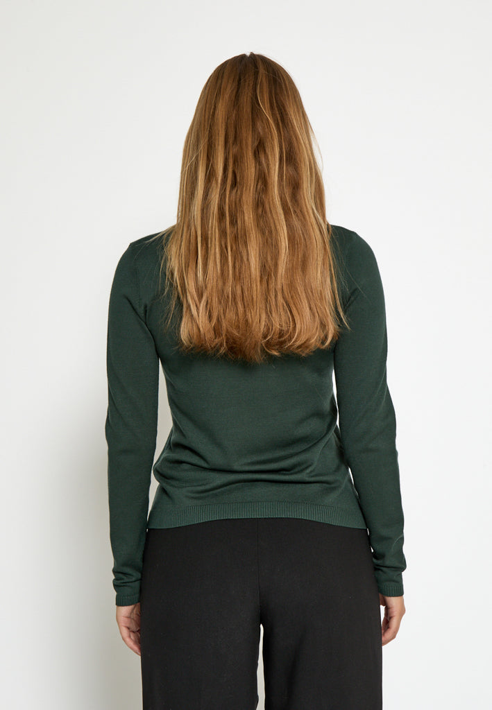 Minus MSLana Roll Neck Knit Pullover 4112 Jungle Green