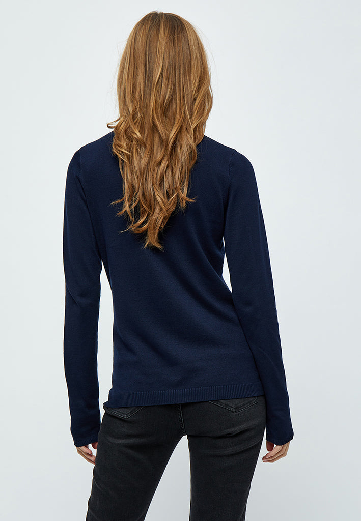 Minus MSLana Roll Neck Knit Pullover 5270 Black Iris