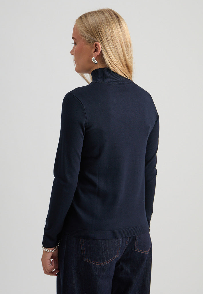Minus MSLana Roll Neck Knit Pullover 5270 Black Iris