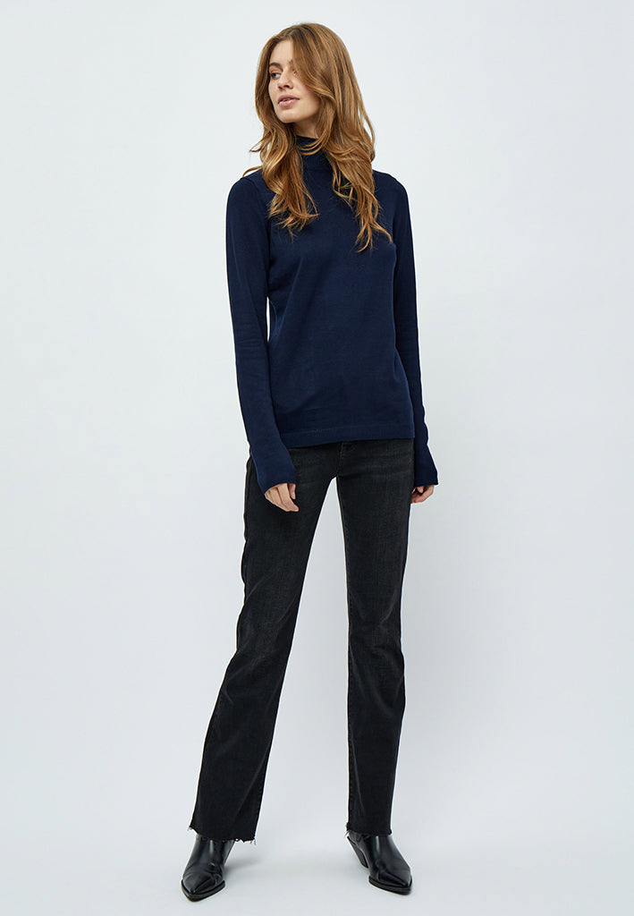 Minus MSLana Roll Neck Knit Pullover 5270 Black Iris
