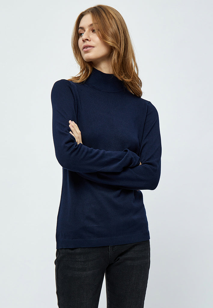 Minus MSLana Roll Neck Knit Pullover 5270 Black Iris