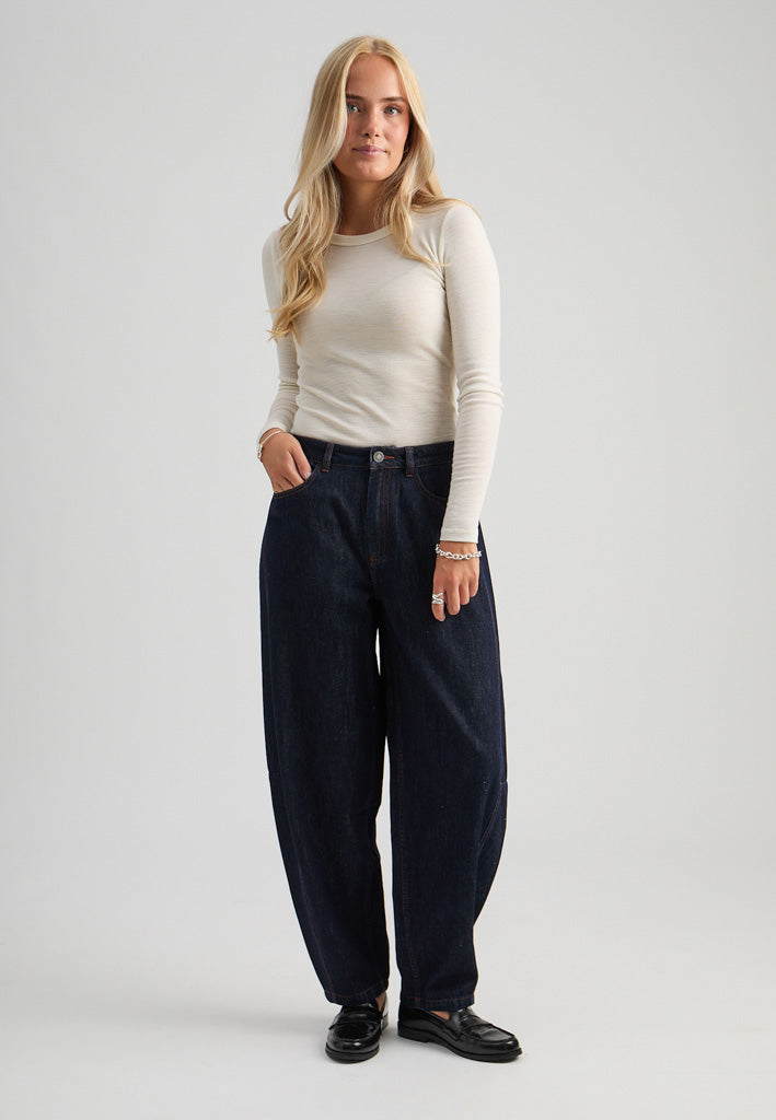 Minus MSLarissa Mid Waist Pants Pant 006 Dark Denim