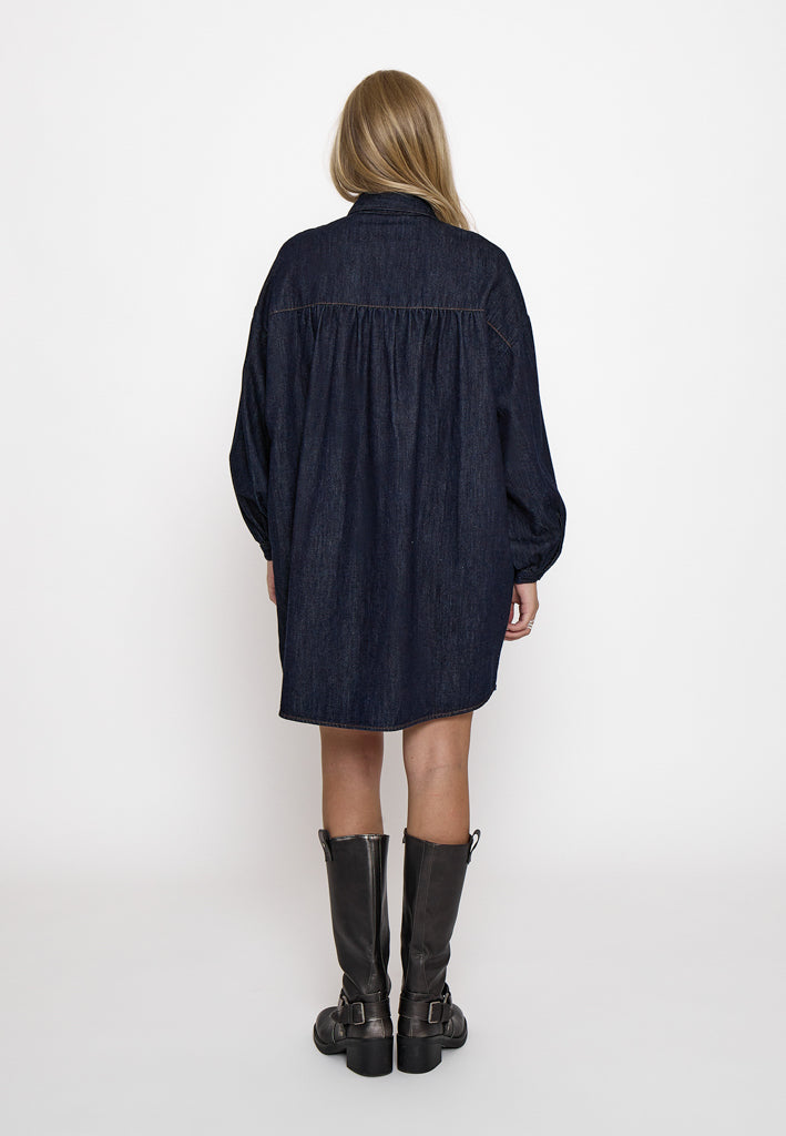 Minus MSLarissa Short Dress Dress 006 Dark Denim