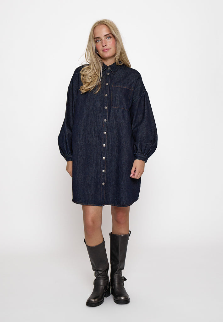 Minus MSLarissa Short Dress Dress 006 Dark Denim