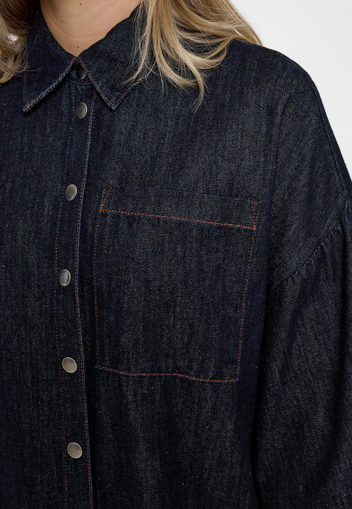 Minus MSLarissa Short Dress Dress 006 Dark Denim