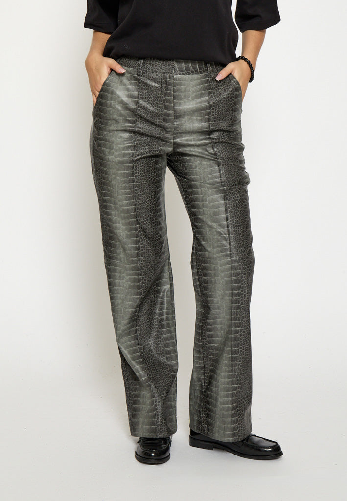 Minus MSLilu Pants Pant 148P Gunmetal Snake Print