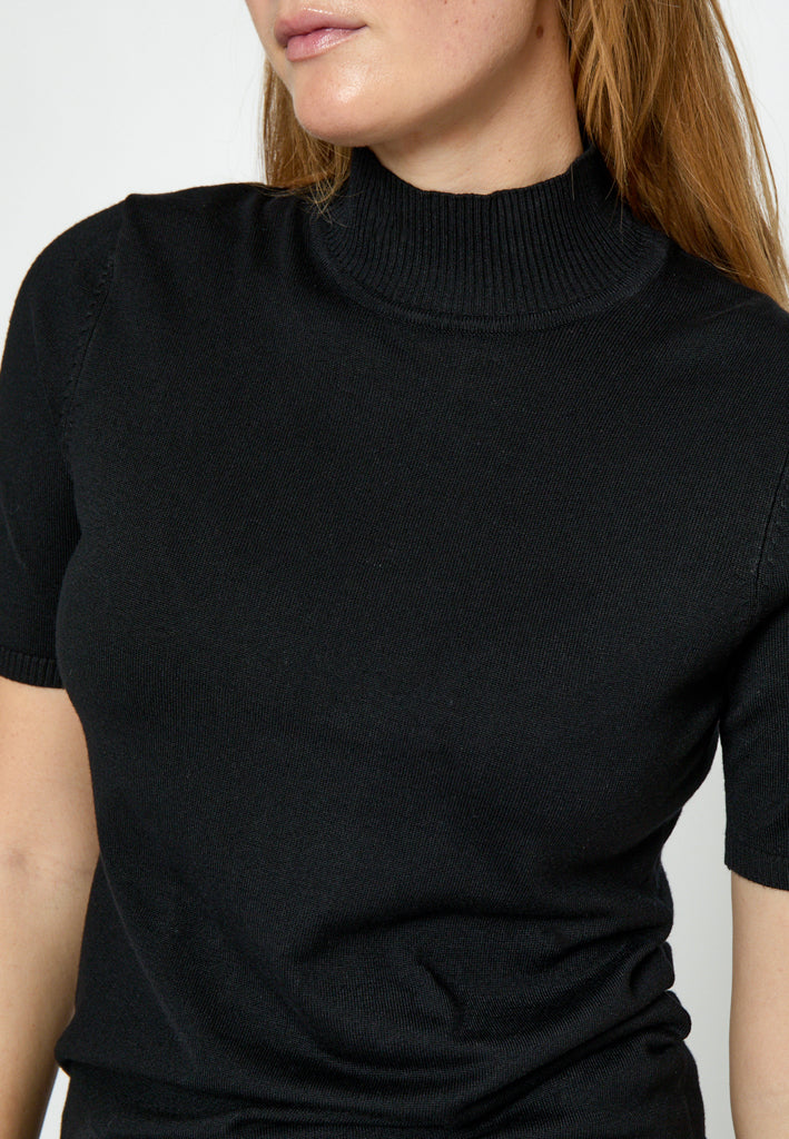 Minus MSLima Roll Neck Knit T-Shirt 100 Black