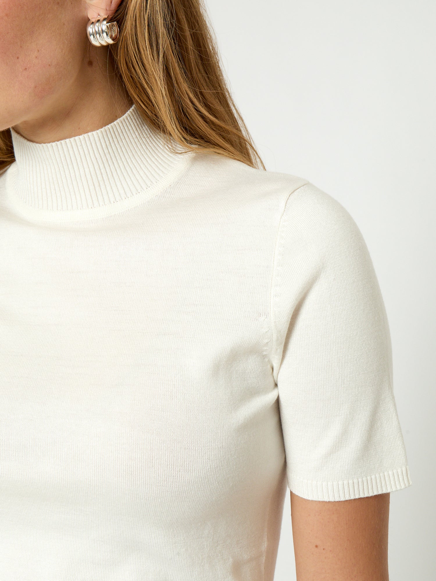 Minus MSLima Roll Neck Knit T-Shirt 220 Broken White