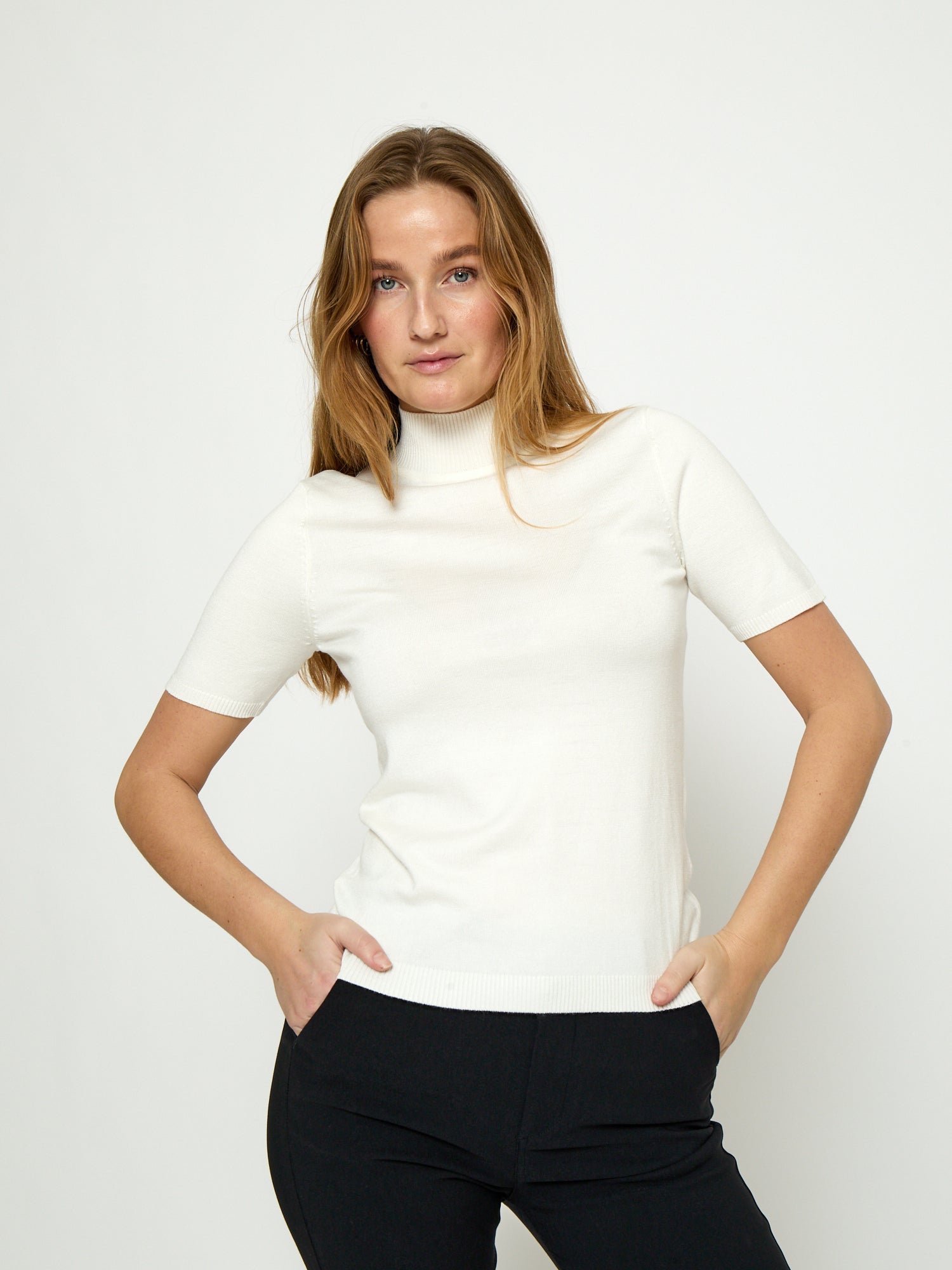 Minus MSLima Roll Neck Knit T-Shirt 220 Broken White