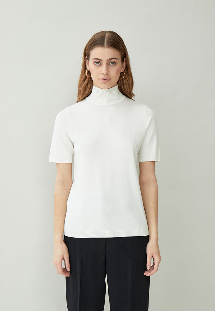 Minus MSLima Roll Neck Knit T-Shirt 220 Broken White