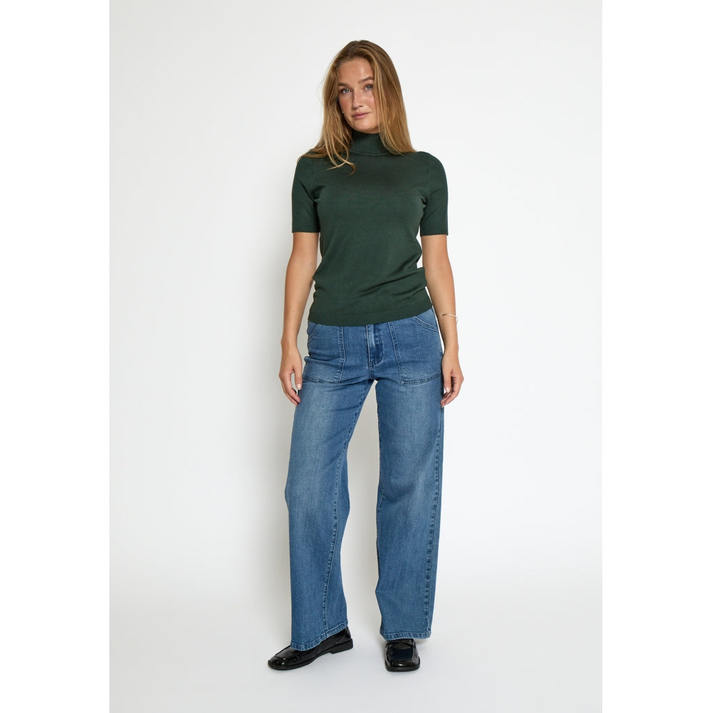 Minus MSLima Roll Neck Knit T-Shirt 4112 Jungle Green