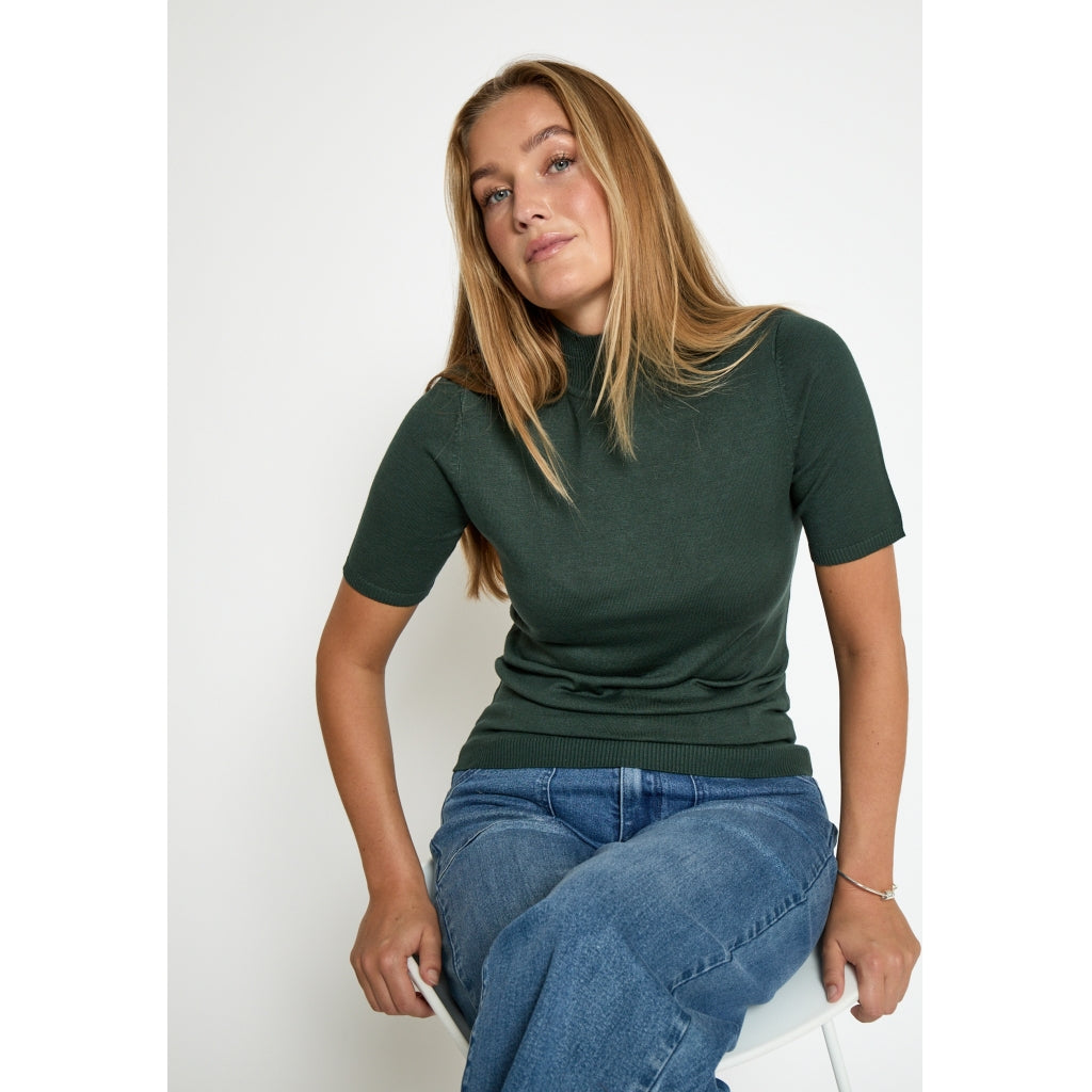 Minus MSLima Roll Neck Knit T-Shirt 4112 Jungle Green