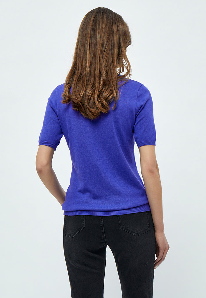 Minus MSLima Roll Neck Knit T-Shirt 5024 Royal Blue