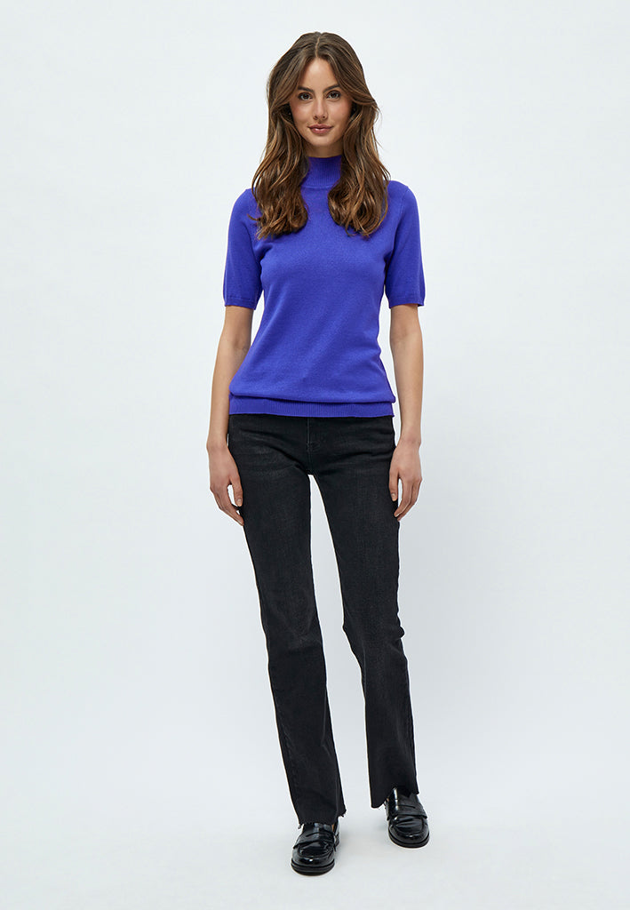 Minus MSLima Roll Neck Knit T-Shirt 5024 Royal Blue