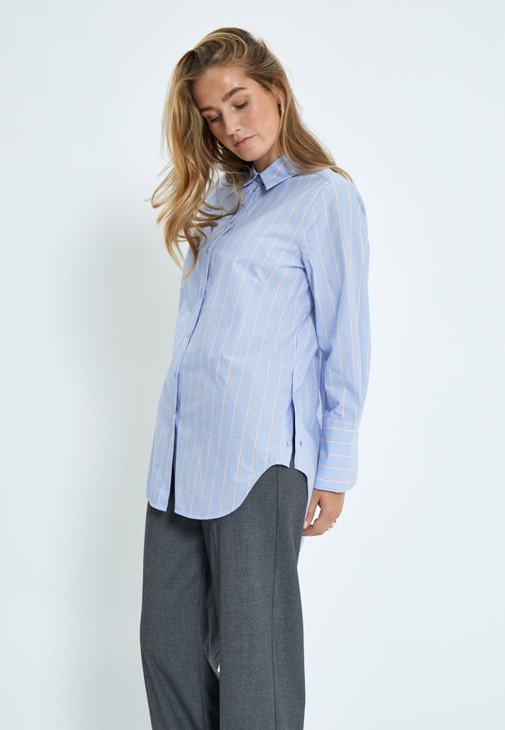 Minus MSLiora Oversize Shirt Shirt 1043 Citadel Blue
