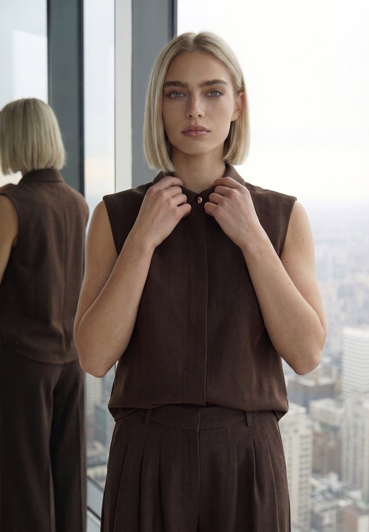 Minus MSLisa Vest Vest 5618 Bracken Brown