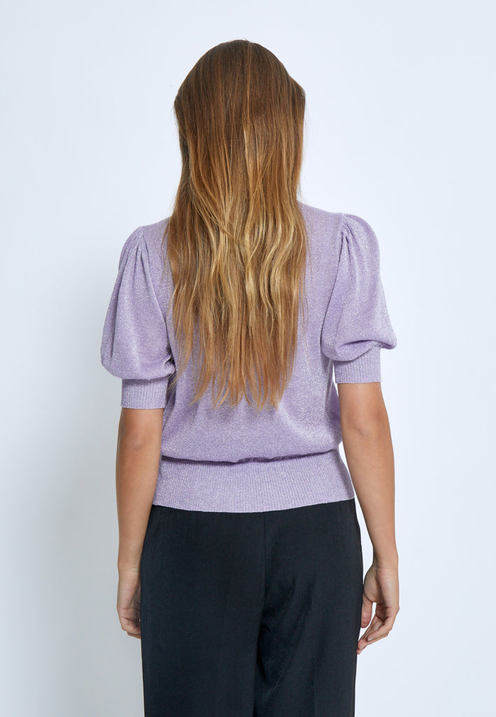 Minus MSLiva Metallic Pullover T-Shirt 7140MET PASTEL LILAC MET