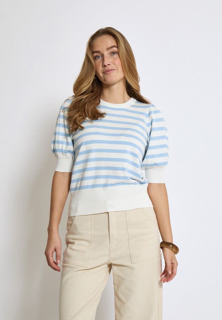 Minus MSLiva Pullover Pullover 1048S Ice Blue Stripe