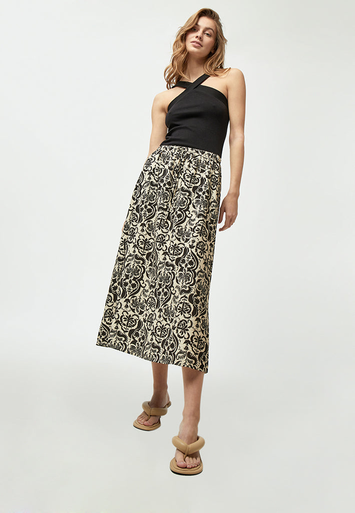 Minus MSLizia Midi Skirt Skirt 9015P Sand Gray Print