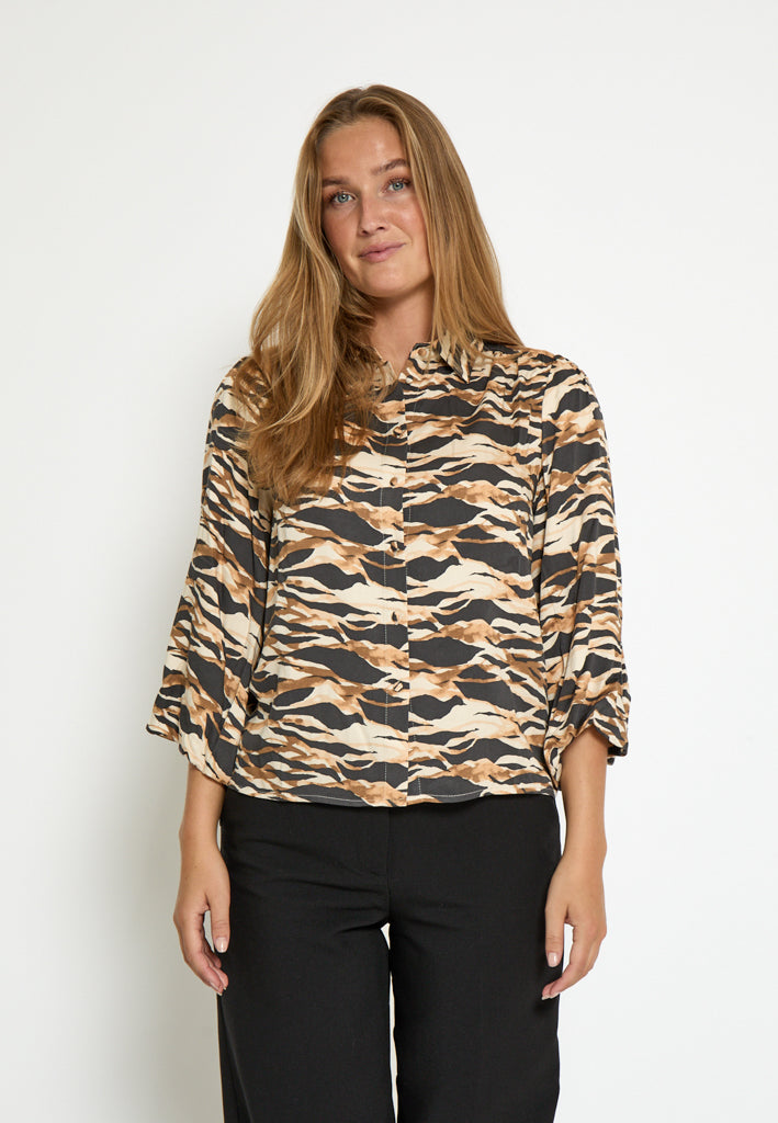 Minus MSLottine Shirt Shirt 0312P Tan Print