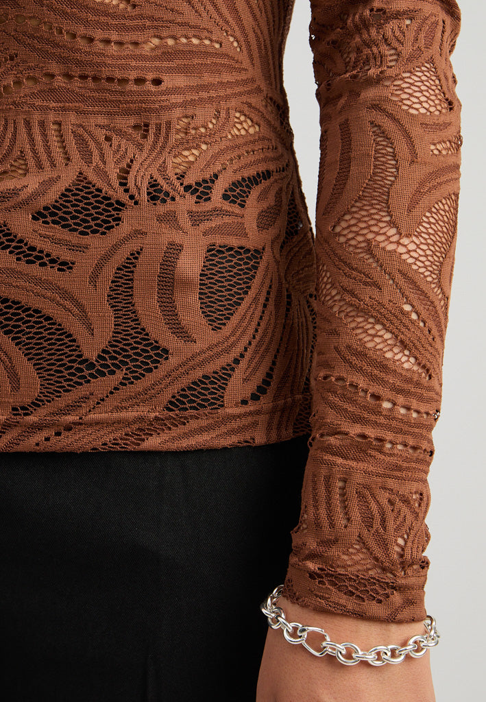 Minus MSLovena Long Sleeve Top Top 3681 Tiramisu