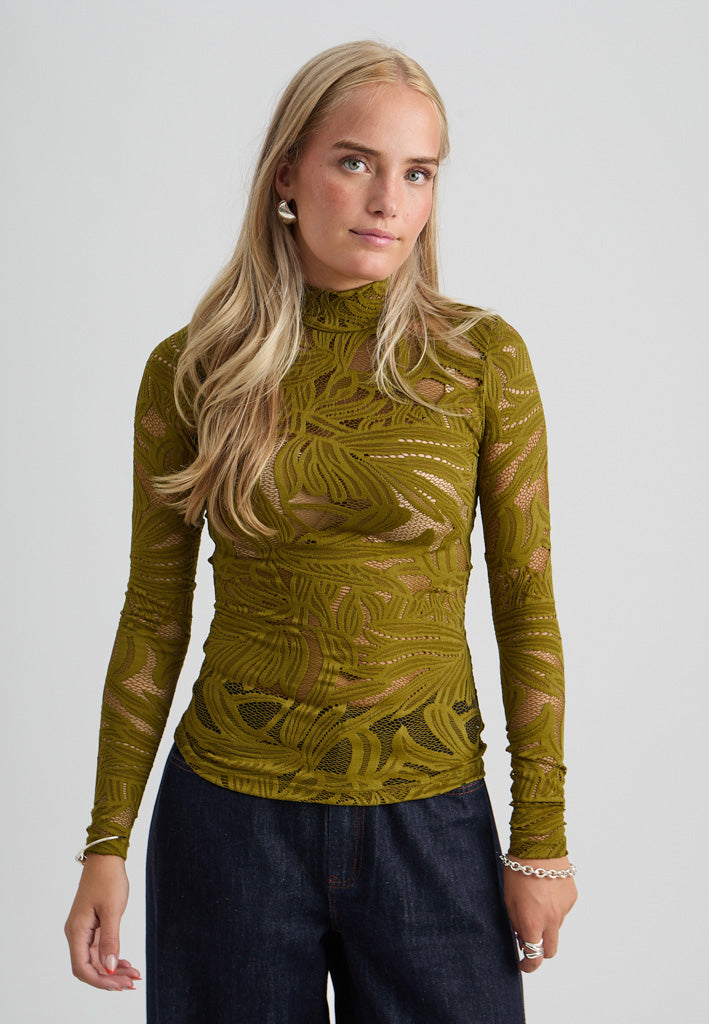 Minus MSLovena Long Sleeve Top Top 449 Fir Green